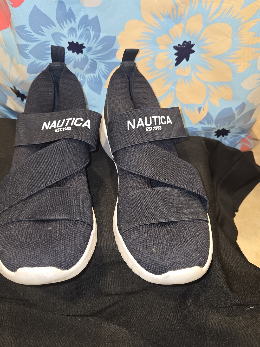 Nautica Black Slip-On Sneakers